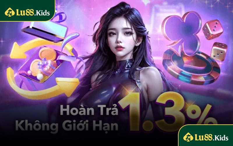 Nhận hoàn cược 1.3% không giới hạn từ LU88